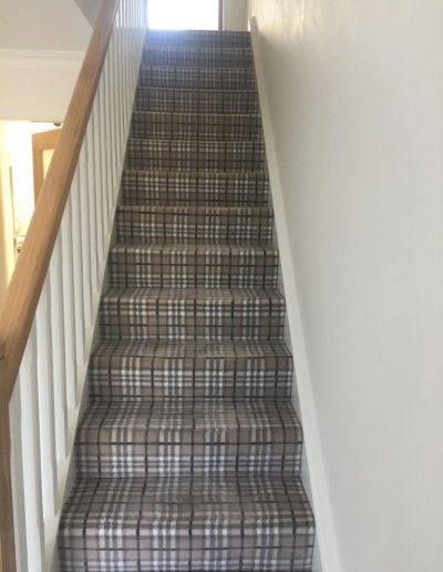 Beautiful Check Carpet fitted by A & D Carpets
