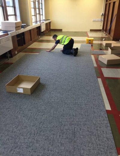 Commercial carpet fitted by A & D Carpets