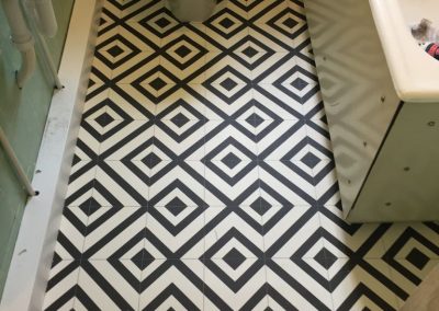 Geometric Vinyl Floor Covering fitted by A & D Carpets
