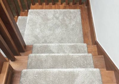 Grey Carpet Stairs fitted by A & D Carpets